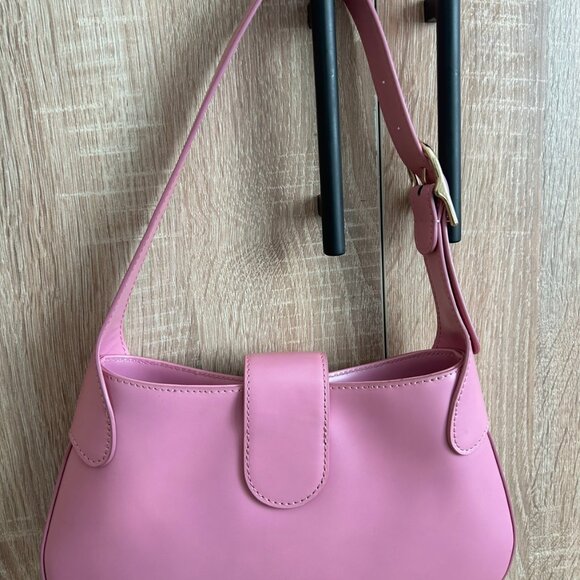 Sandro Pink Baguette bag in certified leather - Picture 5 of 8